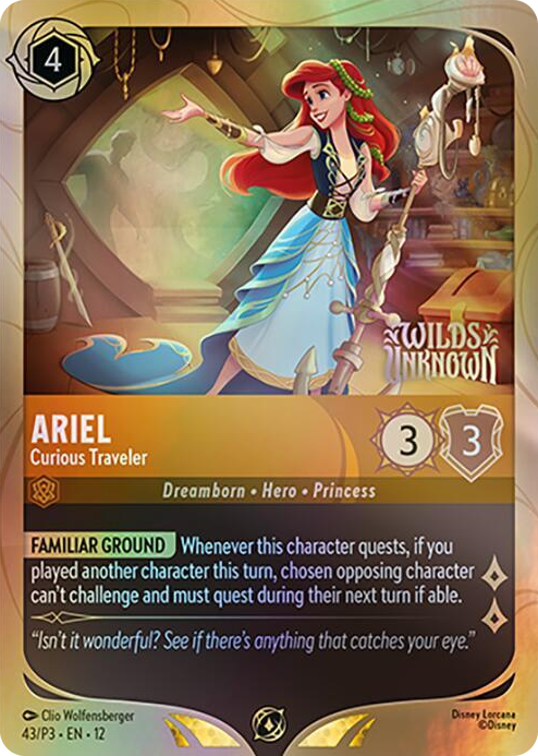 0043 Ariel - Curious Traveler Promo Disney Lorcana Promo Cards