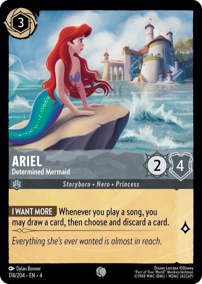 0174 Ariel - Determined Mermaid Common Ursula's Return