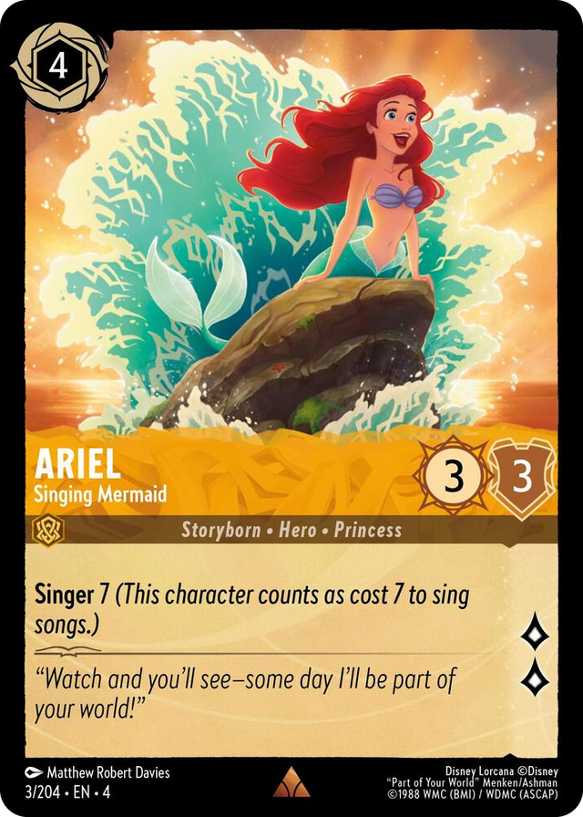 0003 Ariel - Singing Mermaid Rare Ursula's Return