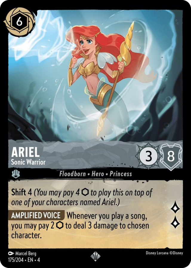 0175 Ariel - Sonic Warrior Super Rare Ursula's Return