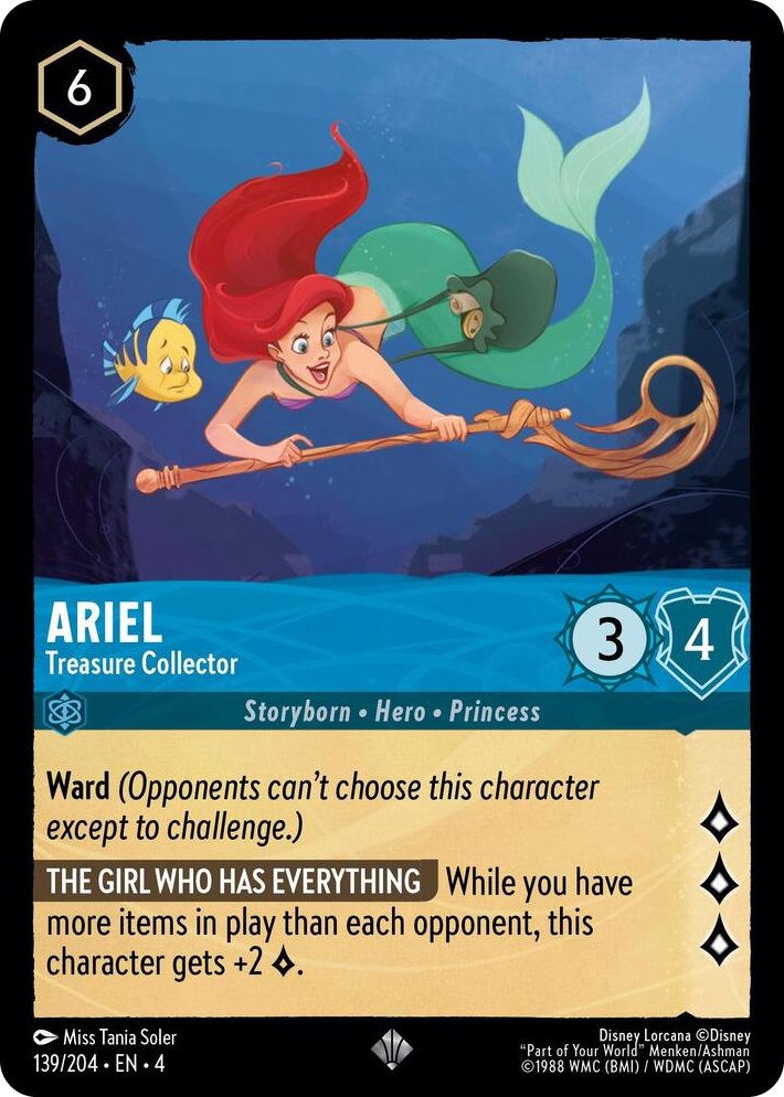 0139 Ariel - Treasure Collector Super Rare Ursula's Return