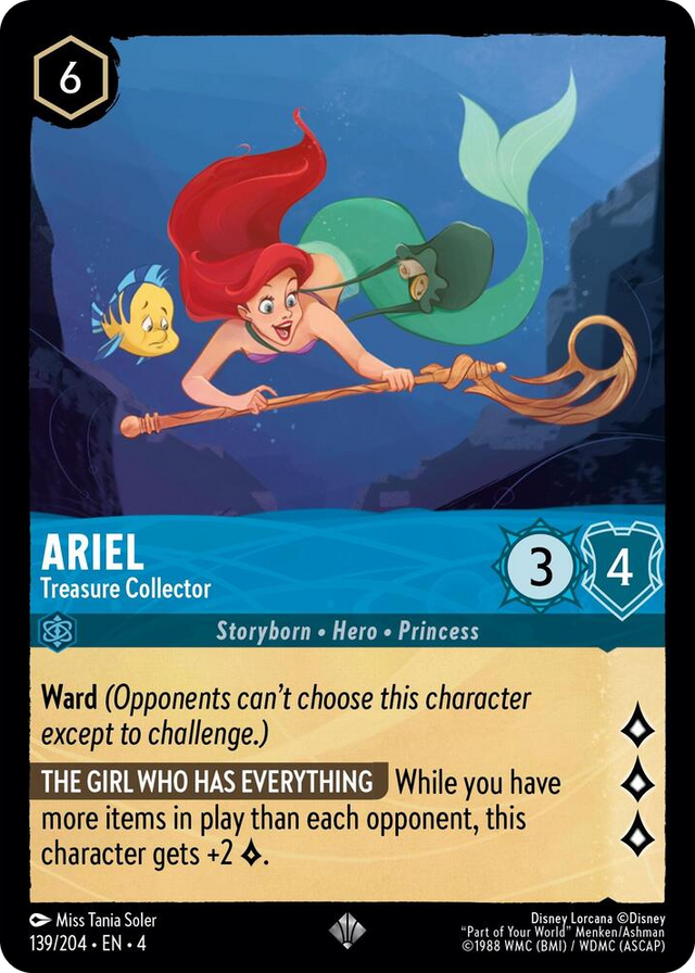 0139 Ariel - Treasure Collector Super Rare Ursula's Return