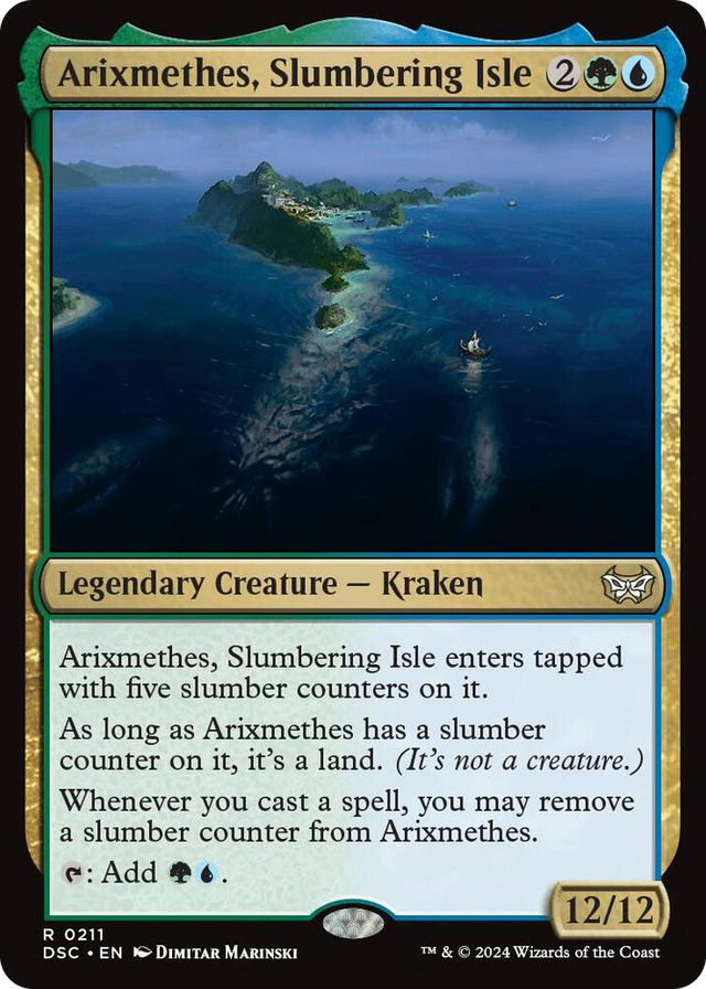 0211 Arixmethes, Slumbering Isle R Commander: Duskmourn: House of Horror