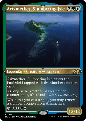 0097 Arixmethes, Slumbering Isle (Foil Etched) R March of the Machine: Multiverse Legends