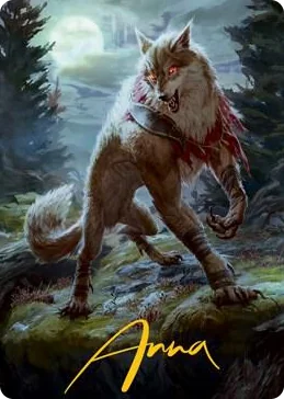 0002 Arlinn, the Moon's Fury Art Card (02/81) (Gold-Stamped Signature) S Art Series: Innistrad: Midnight Hunt