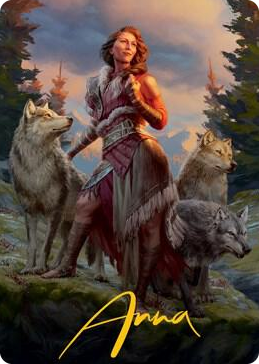 0001 Arlinn, the Pack's Hope Art Card (01/81) (Gold-Stamped Signature) S Art Series: Innistrad: Midnight Hunt