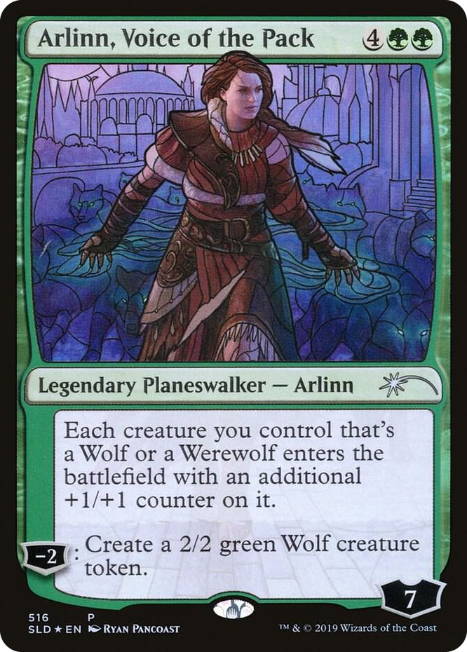 Arlinn, Voice of the Pack (Stained Glass) #516 P - Secret Lair Drop Series Pokemon card