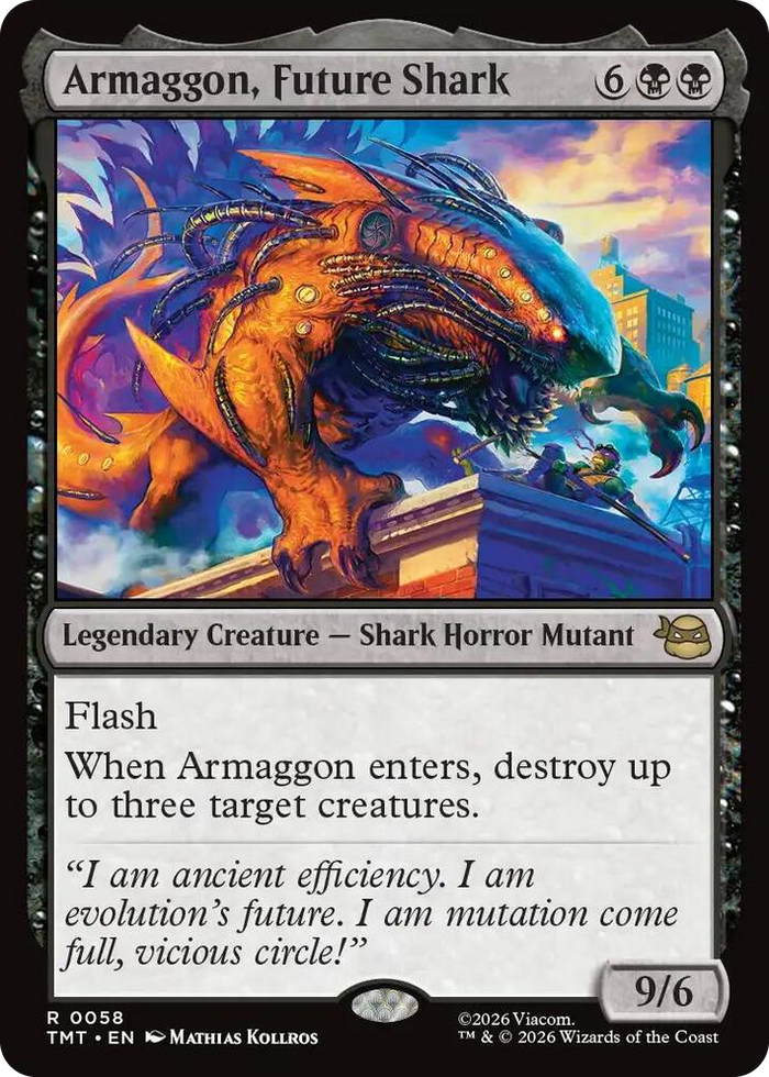 Armaggon, Future Shark #58 R - Teenage Mutant Ninja Turtles Pokemon card