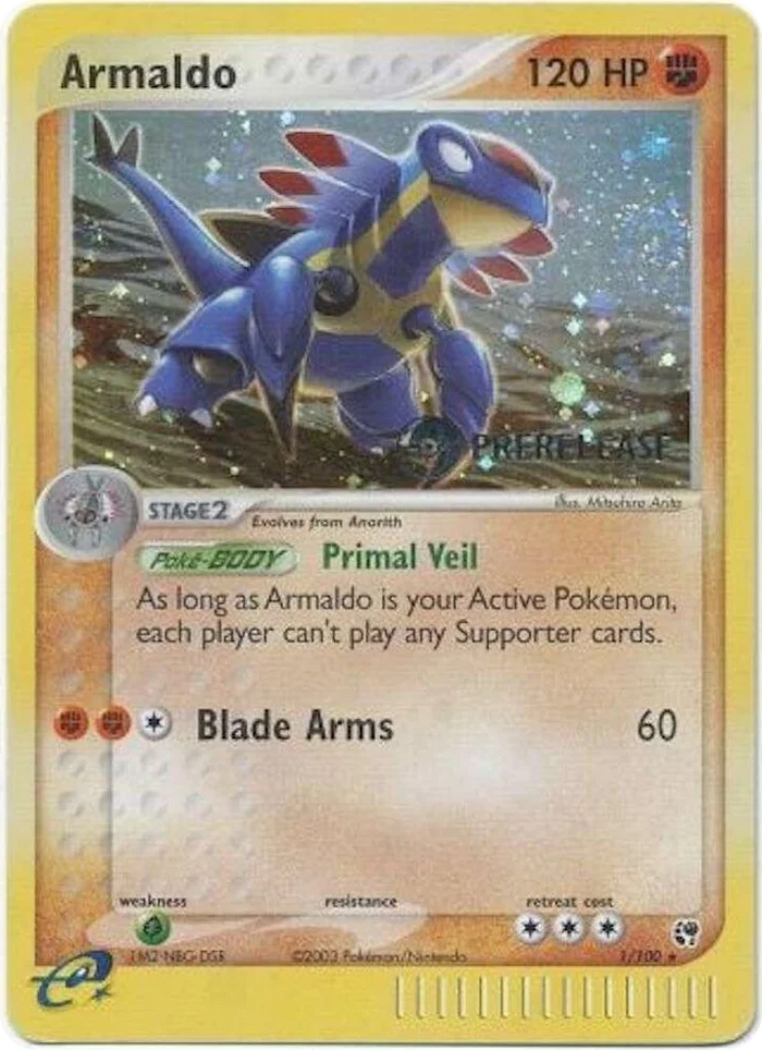0001 Armaldo - 1/100 (Prerelease) Promo Miscellaneous Cards & Products