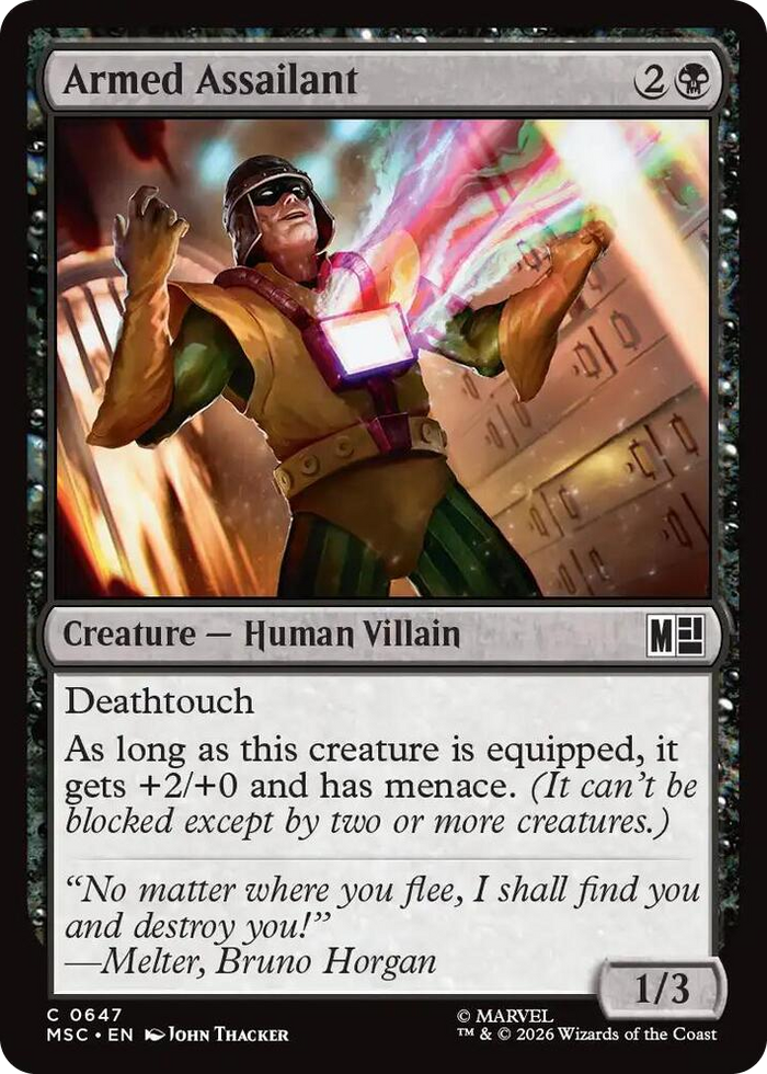 Armed Assailant #647 C - Commander: Marvel Super Heroes Pokemon card