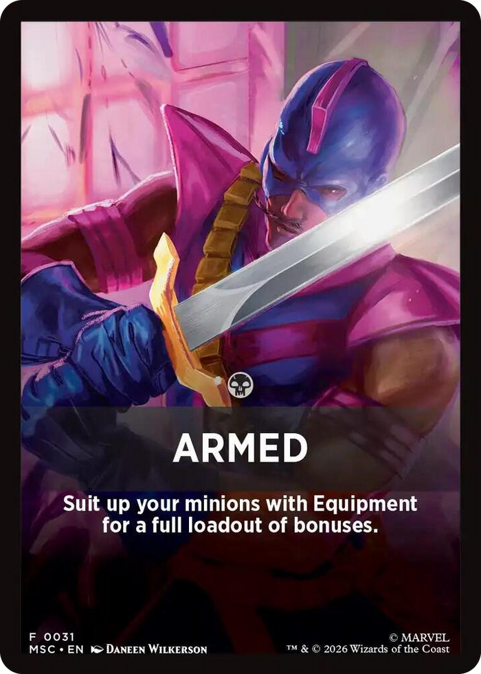 Armed Theme Card #31 T - Commander: Marvel Super Heroes Pokemon card
