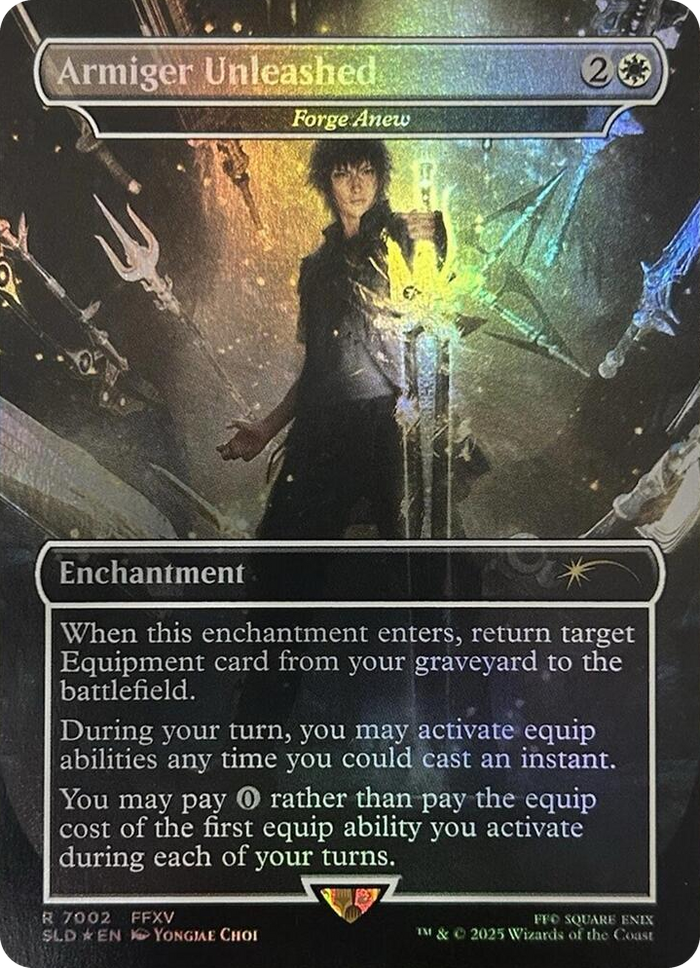 Armiger Unleashed - Forge Anew (Rainbow Foil) #7002 R - Secret Lair Drop Series Pokemon card