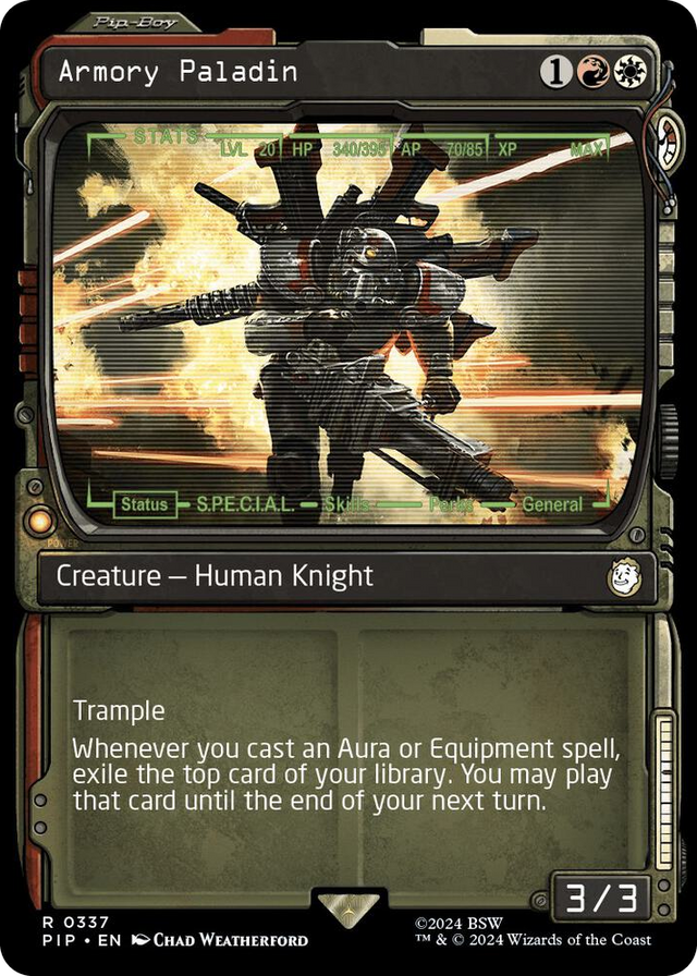 0337 Armory Paladin (Showcase) R Universes Beyond: Fallout
