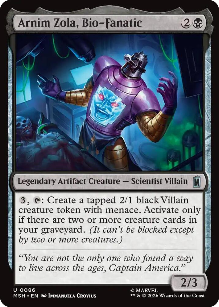 0086 Arnim Zola, Bio-Fanatic U Marvel Super Heroes