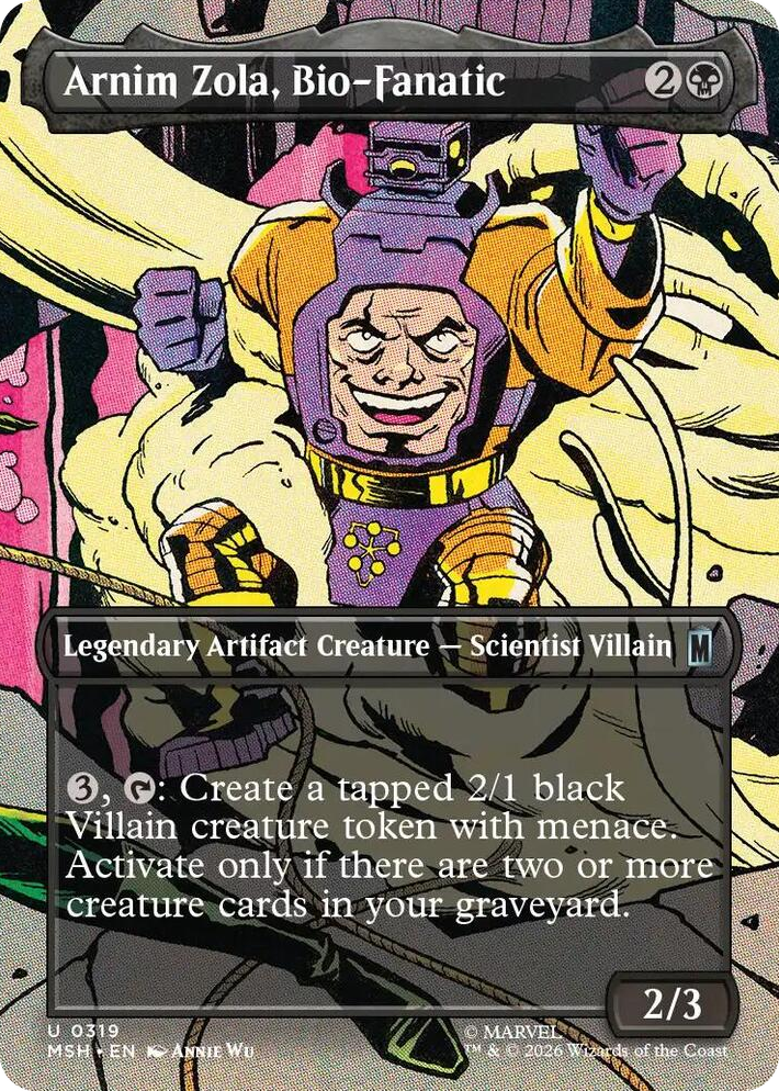 0319 Arnim Zola, Bio-Fanatic (Borderless) U Marvel Super Heroes