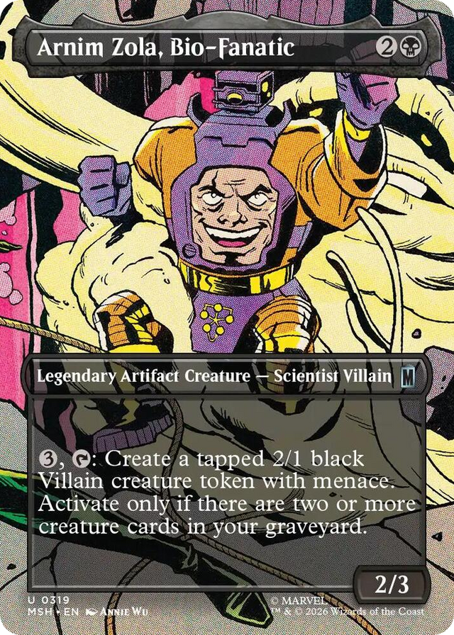 0319 Arnim Zola, Bio-Fanatic (Borderless) U Marvel Super Heroes