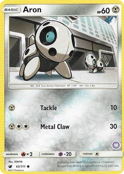 0065 Aron (18) Common SM Trainer Kit: Alolan Sandslash & Alolan Ninetales