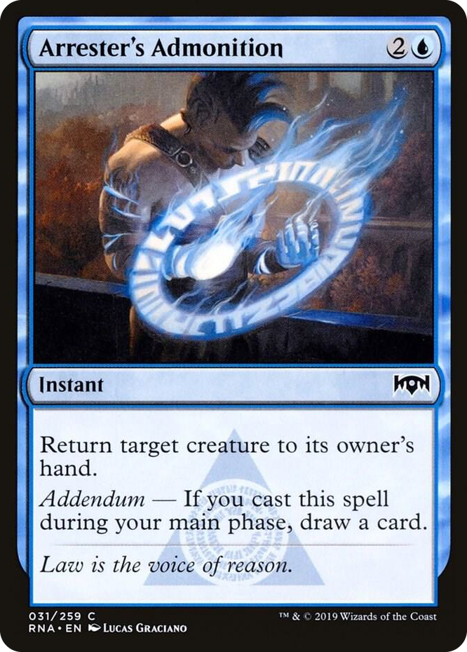 0031 Arrester's Admonition C Ravnica Allegiance