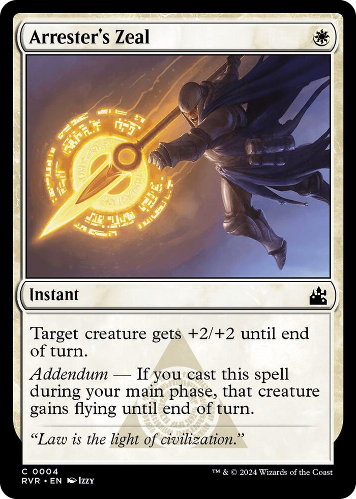 Arrester's Zeal #4 C - Ravnica Remastered Pokemon card