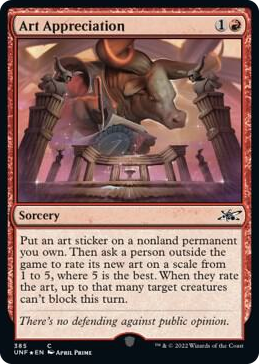 0385 Art Appreciation (Galaxy Foil) C Unfinity