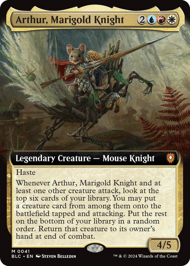 0041 Arthur, Marigold Knight (Extended Art) M Commander: Bloomburrow