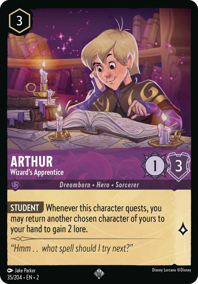 0035 Arthur - Wizard's Apprentice Super Rare Rise of the Floodborn