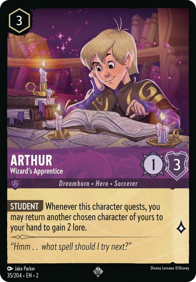 0035 Arthur - Wizard's Apprentice Super Rare Rise of the Floodborn