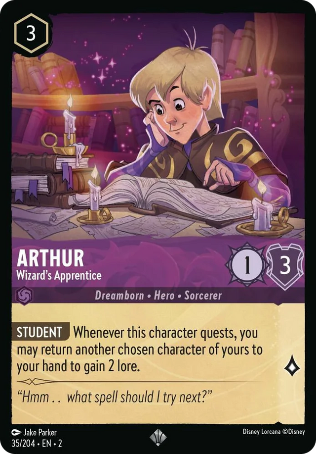 0035 Arthur - Wizard's Apprentice Super Rare Rise of the Floodborn
