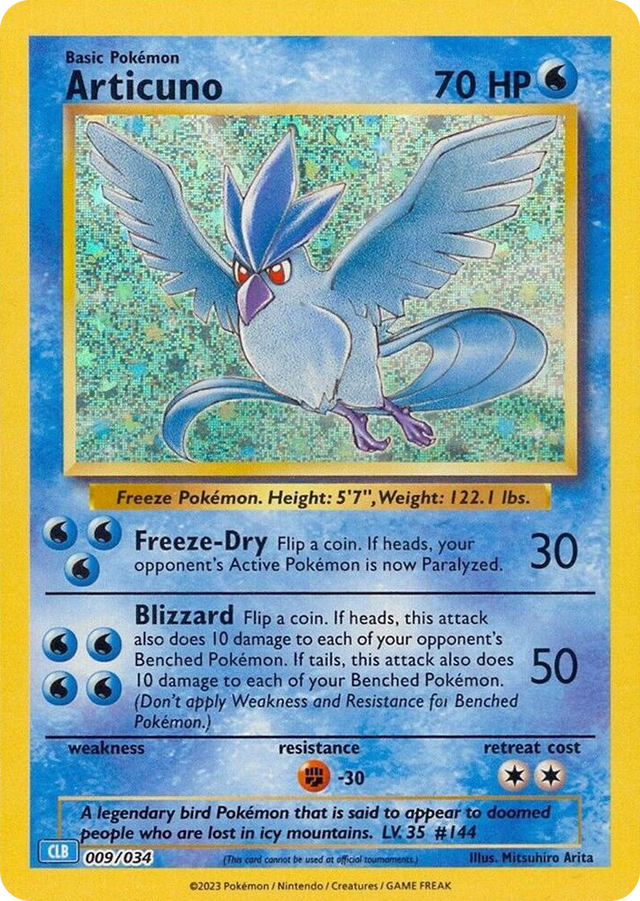 0009 Articuno Classic Collection Trading Card Game Classic