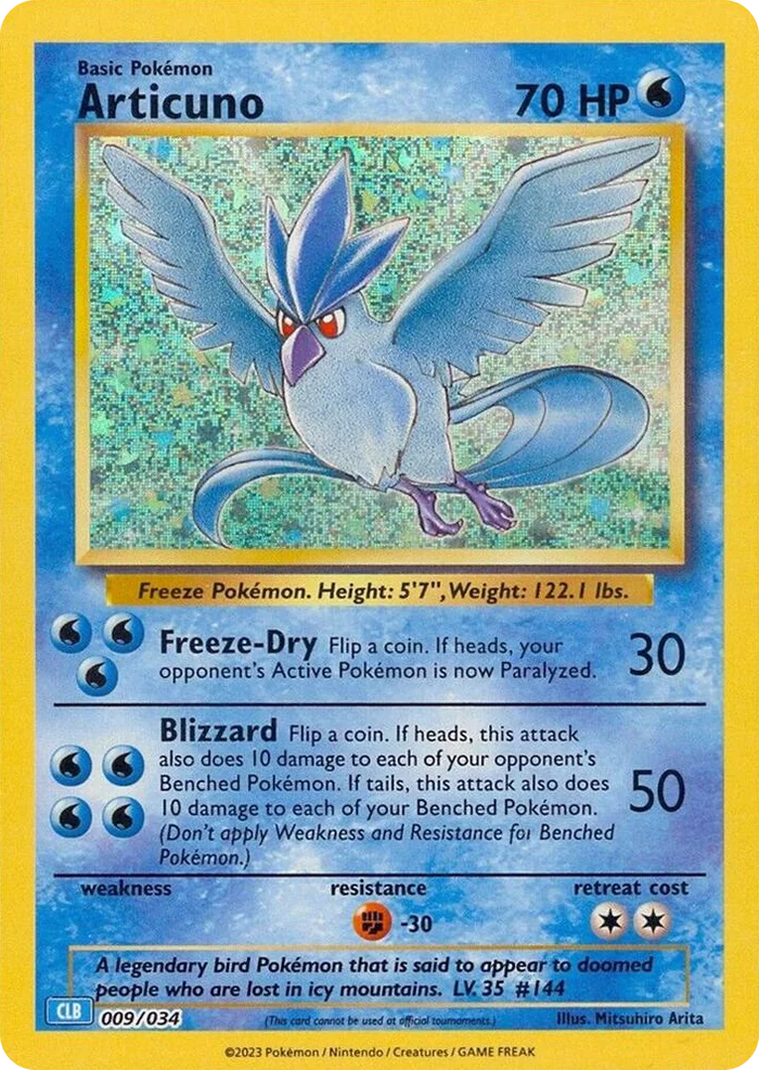 0009 Articuno Classic Collection Trading Card Game Classic