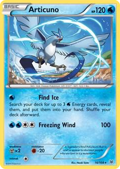 0016 Articuno - 16/108 (XY Roaring Skies) Holo Rare Deck Exclusives