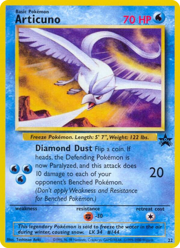 0022 Articuno (22) Promo WoTC Promo
