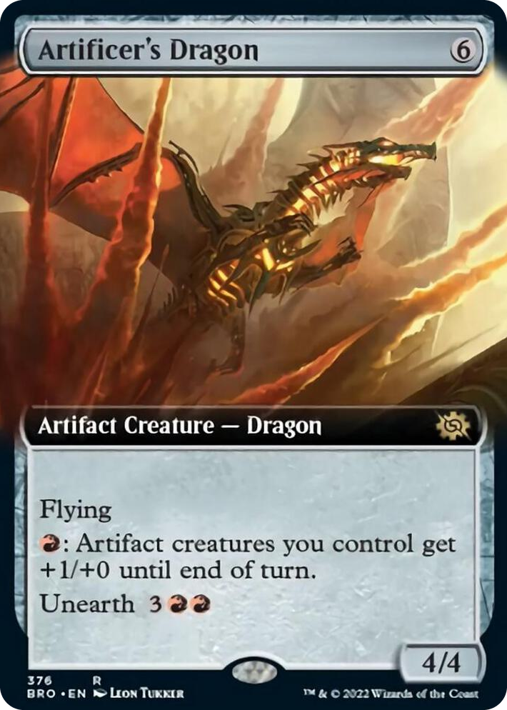 0376 Artificer's Dragon (Extended Art) R The Brothers' War