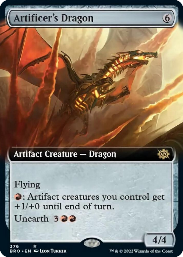 0376 Artificer's Dragon (Extended Art) R The Brothers' War