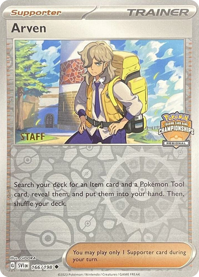 0166 Arven - 166/198 (Regional Championships) [Staff] Promo League & Championship Cards