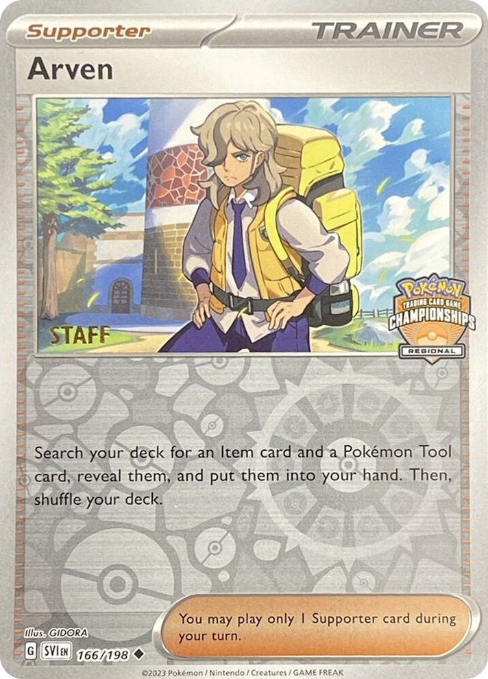 0166 Arven - 166/198 (Regional Championships) [Staff] Promo League & Championship Cards