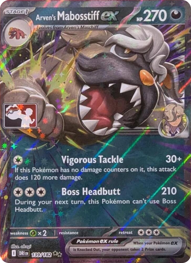 0139 Arven's Mabosstiff ex Double Rare Prize Pack Series Cards