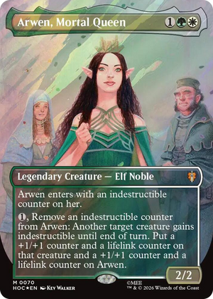 0070 Arwen, Mortal Queen (Borderless) (Surge Foil) M The Hobbit: Eternal-Legal