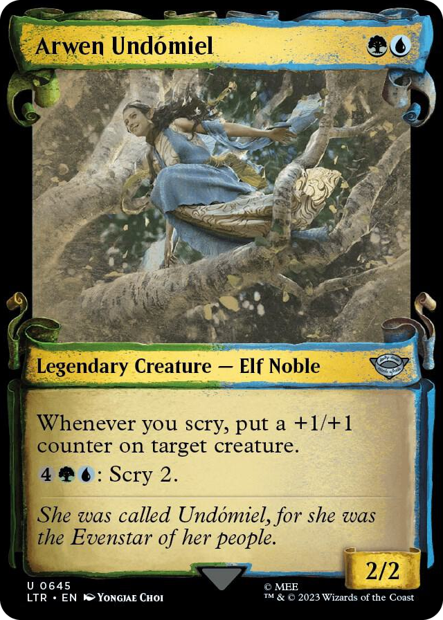Arwen Undomiel (Showcase Scrolls) #645 U - Universes Beyond: The Lord of the Rings: Tales of Middle-earth Pokemon card