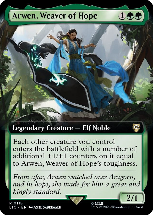 Arwen, Weaver of Hope (Extended Art) #118 R - Commander: The Lord of the Rings: Tales of Middle-earth Pokemon card