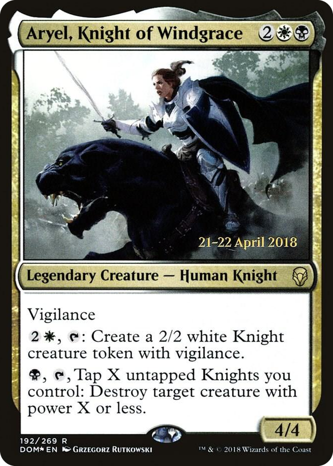 0192 Aryel, Knight of Windgrace R Prerelease Cards