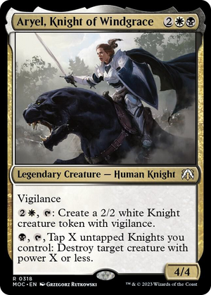 0318 Aryel, Knight of Windgrace R Commander: March of the Machine