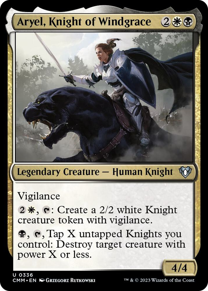 0336 Aryel, Knight of Windgrace U Commander Masters