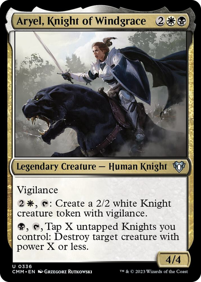 0336 Aryel, Knight of Windgrace U Commander Masters