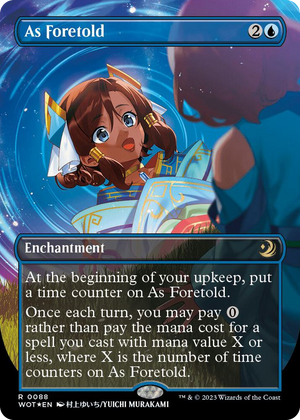 0088 As Foretold (Anime Borderless) (Confetti Foil) R Wilds of Eldraine: Enchanting Tales