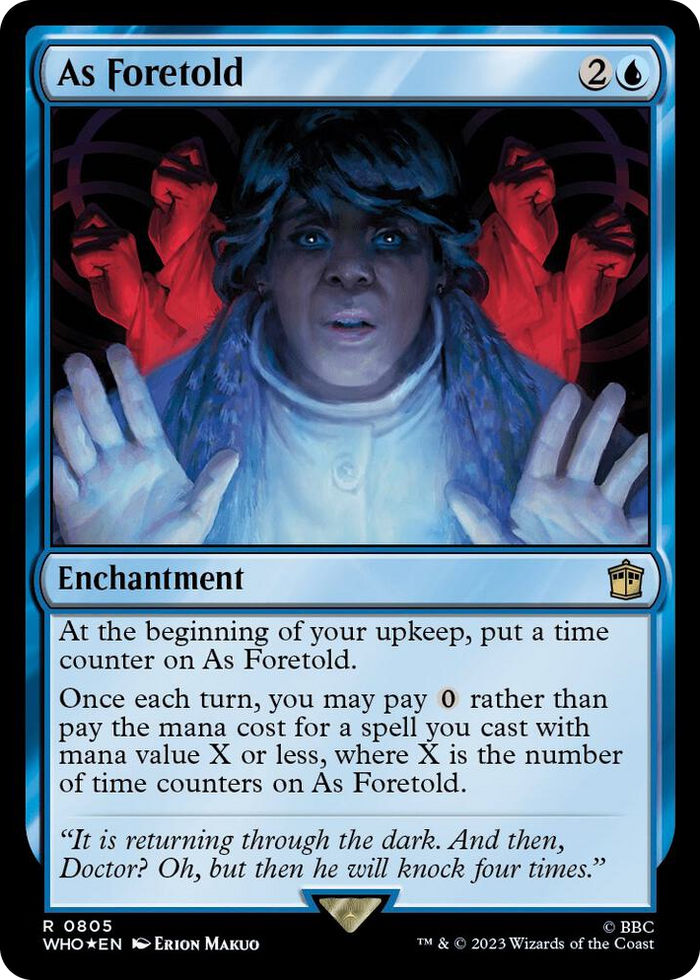 As Foretold (Surge Foil) #805 R - Universes Beyond: Doctor Who Pokemon card