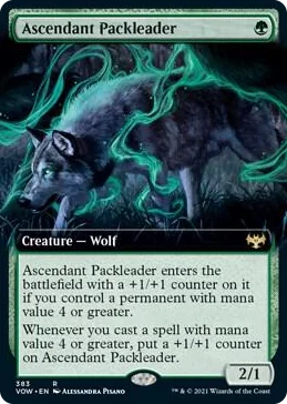 0383 Ascendant Packleader (Extended Art) R Innistrad: Crimson Vow