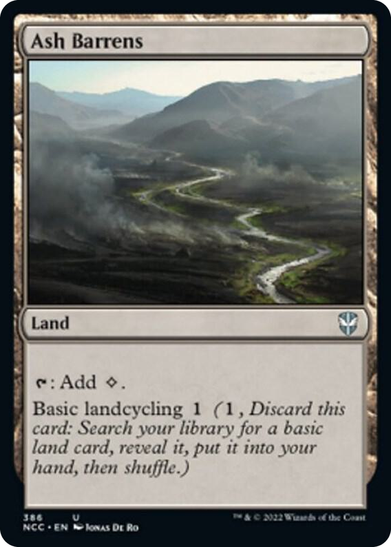 0386 Ash Barrens U Commander: Streets of New Capenna