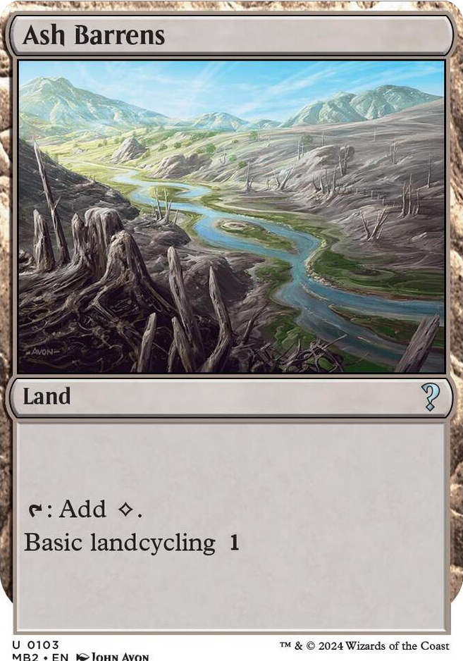 0103 Ash Barrens (White Border) U Mystery Booster 2
