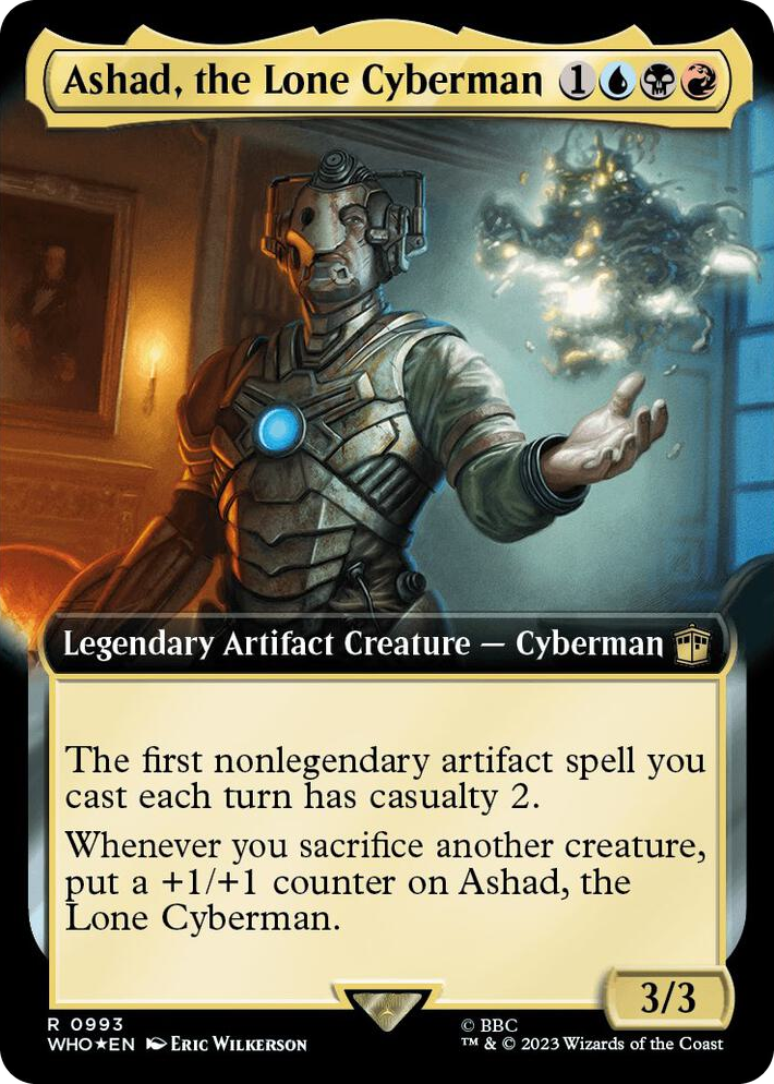 0993 Ashad, the Lone Cyberman (Extended Art) (Surge Foil) R Universes Beyond: Doctor Who